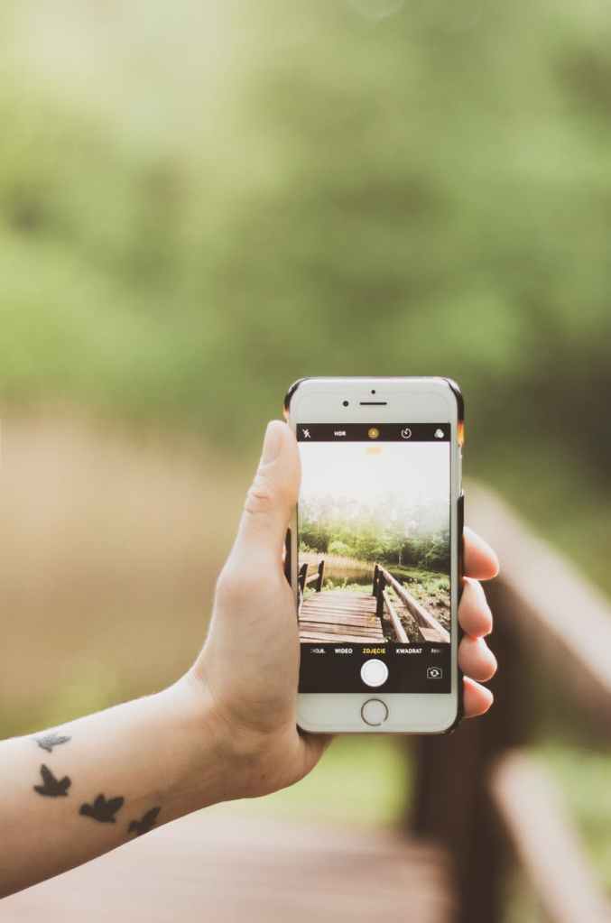 iPhone taking picture